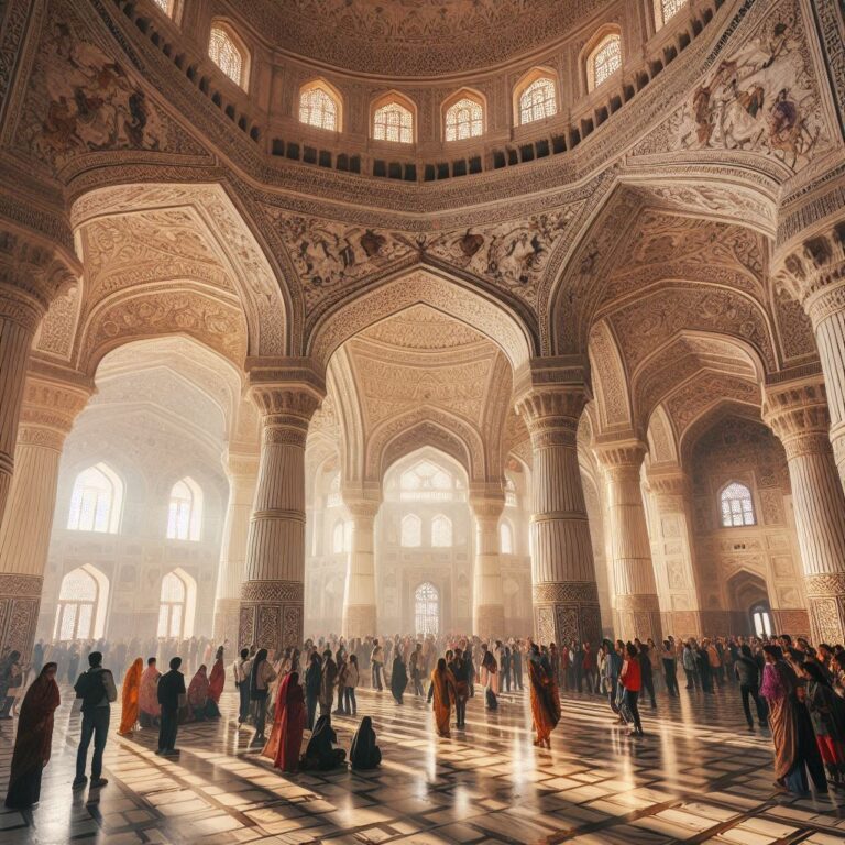 The inside of the Taj Mahal